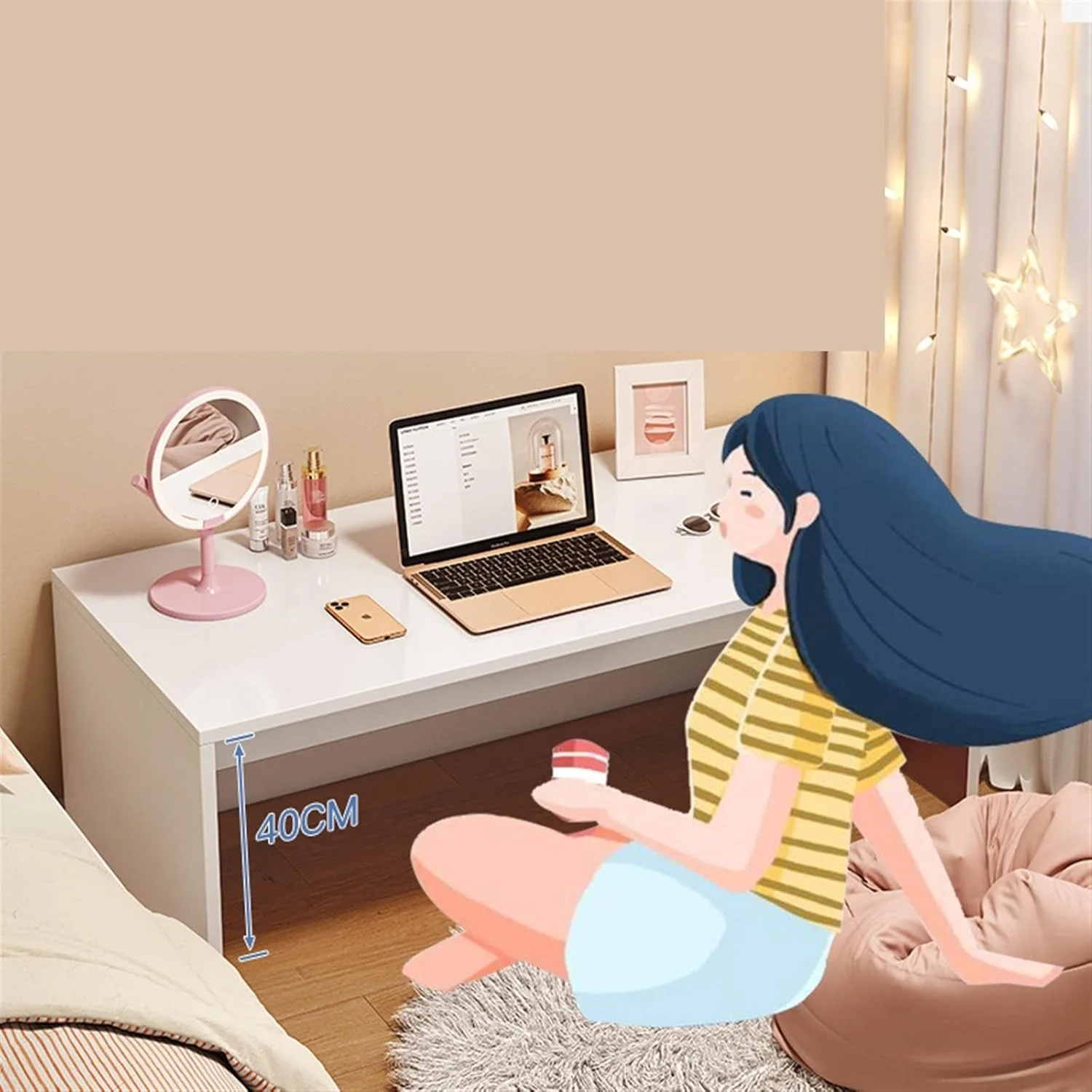 میز کار، میز تخت خواب، کامپیوتر، کوچک و مقرون به صرفه برای مصارف خانگی، تازه، کاربردی، یادگیری و اداری میز کار، میز تخت خواب، کامپیوتر، کوچک و مقرون به صرفه برای مصارف خانگی، تازه، کاربردی، یادگیری و اداری