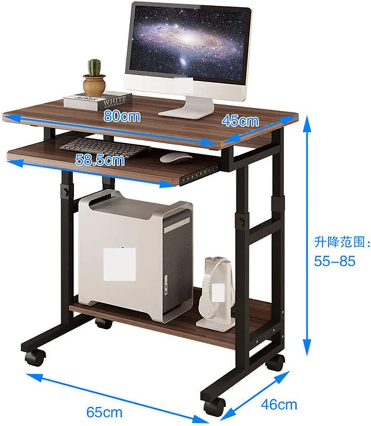 میز کار، میز کامپیوتر رومیزی، میز لپ تاپ، میز کنار تخت خواب متحرک کوچک