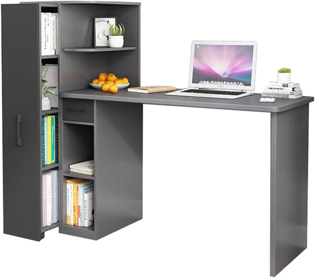 میز کامپیوتر، میز مطالعه، مناسب اتاق خواب کوچک، دارای قفسه کتاب، مبلمان یکپارچه میز کامپیوتر، میز مطالعه، مناسب اتاق خواب کوچک، دارای قفسه کتاب، مبلمان یکپارچه
