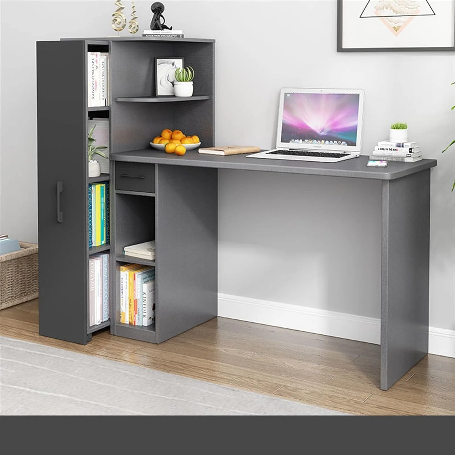 میز کامپیوتر، میز مطالعه، مناسب اتاق خواب کوچک، دارای قفسه کتاب، مبلمان یکپارچه میز کامپیوتر، میز مطالعه، مناسب اتاق خواب کوچک، دارای قفسه کتاب، مبلمان یکپارچه