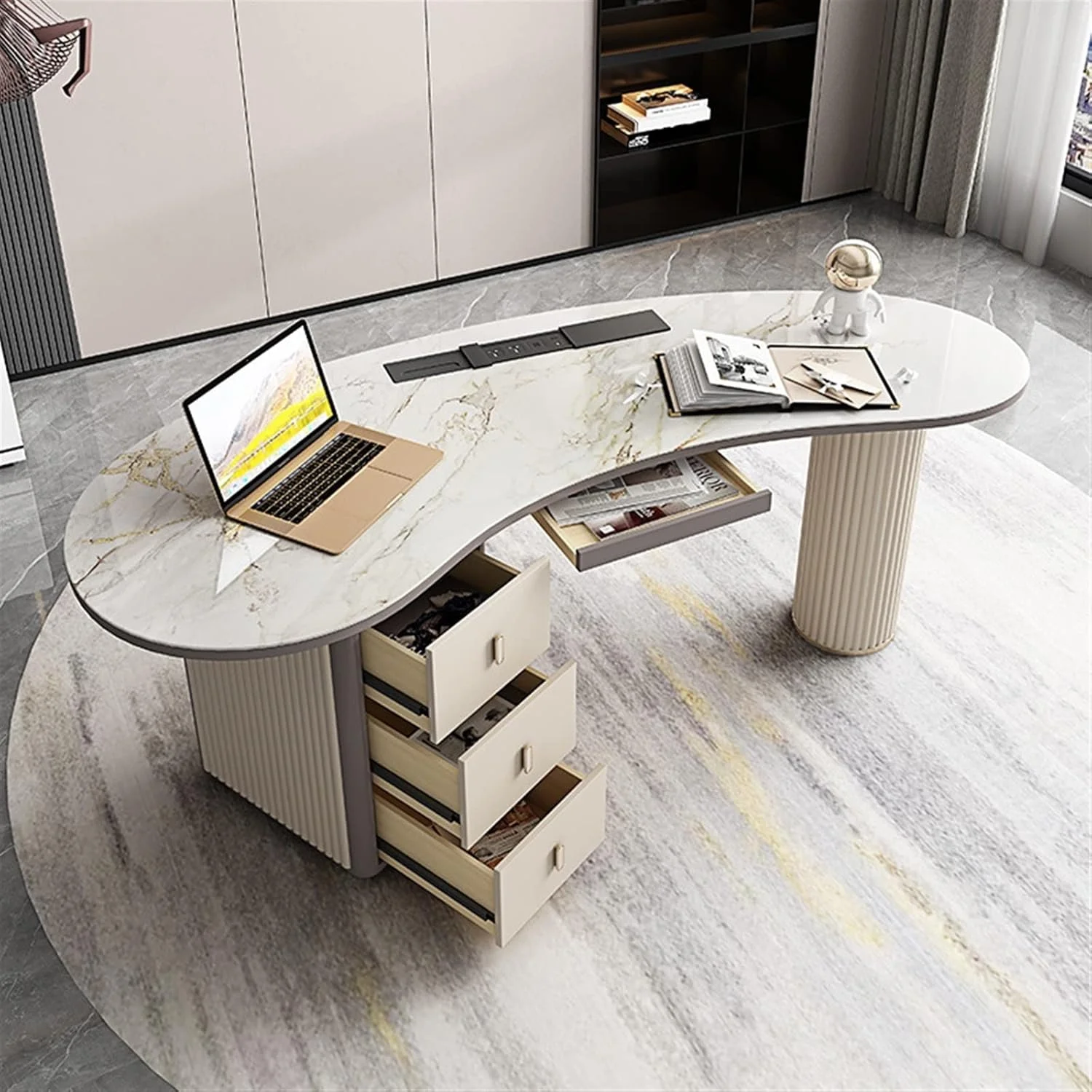 میز کار ZKSKOX، میز پذیرش و مذاکره، مناسب برای مشاوره سالن زیبایی، میز کامپیوتر