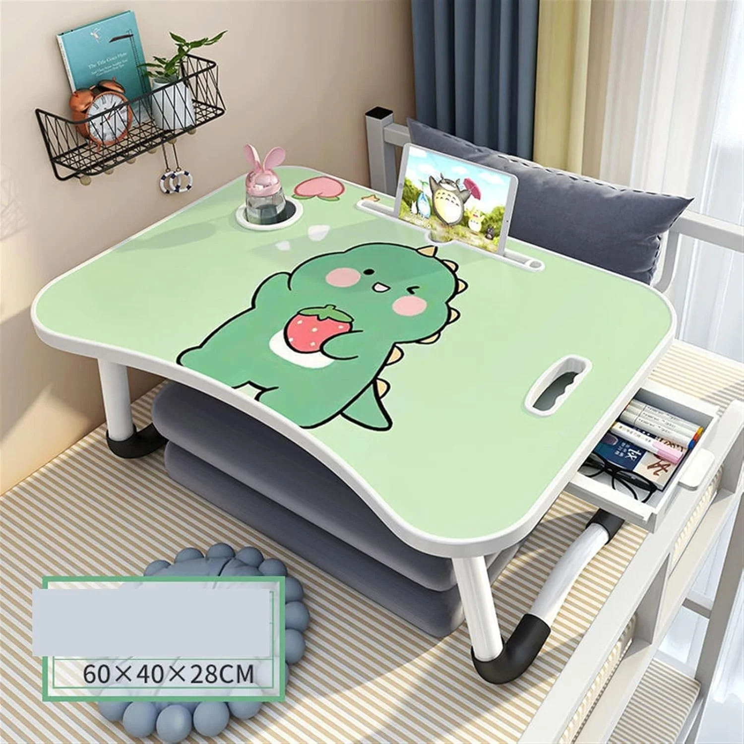 میز کار تاشو مناسب خوابگاه، میز مطالعه کوچک، میز تخت خواب تنبل تاشو کامپیوتر میز کار تاشو مناسب خوابگاه، میز مطالعه کوچک، میز تخت خواب تنبل تاشو کامپیوتر
