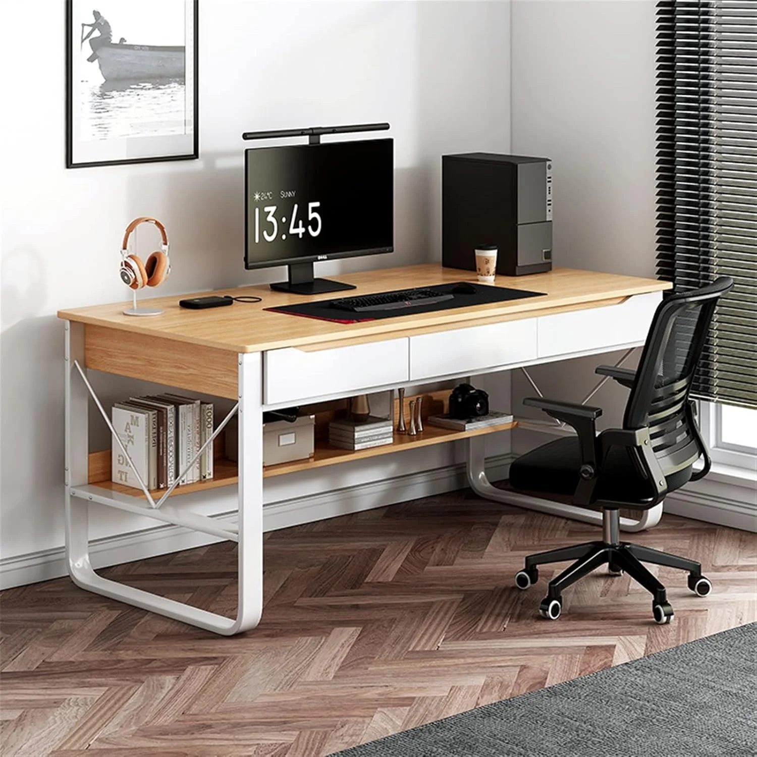 میز کار، میز کامپیوتر رومیزی، میز تحریر دانش آموزی بلند با کشو میز کار، میز کامپیوتر رومیزی، میز تحریر دانش آموزی بلند با کشو