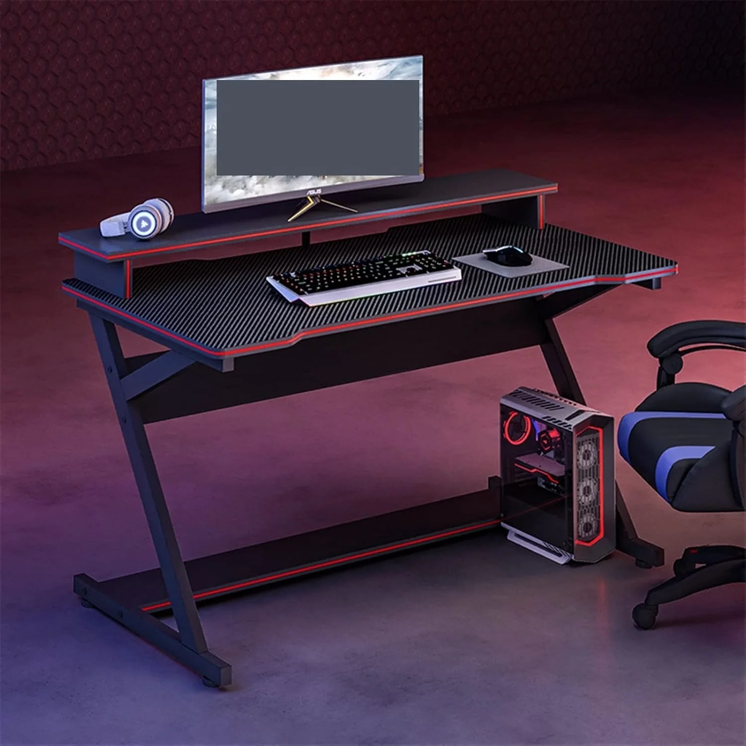 میز کامپیوتر کار ZKSKOX، میز تحریر، میز گیمینگ، میز مستطیلی، میز مطالعه دانش آموزی، میز ساده مناسب خانه استیجاری، میز بازی