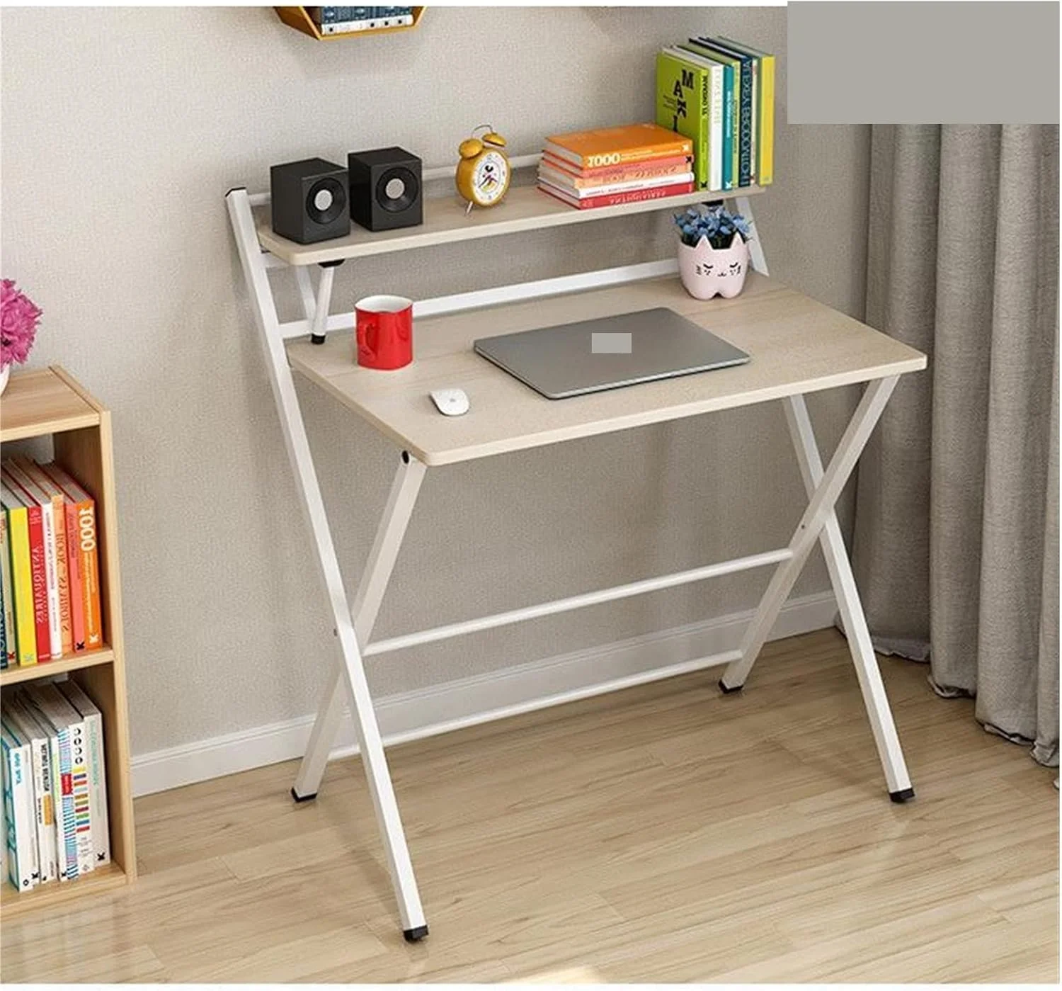 میز کار ZKSKOX، میز تحریر، آموزش کامپیوتر، مستطیل تاشو، مناسب اتاق خواب