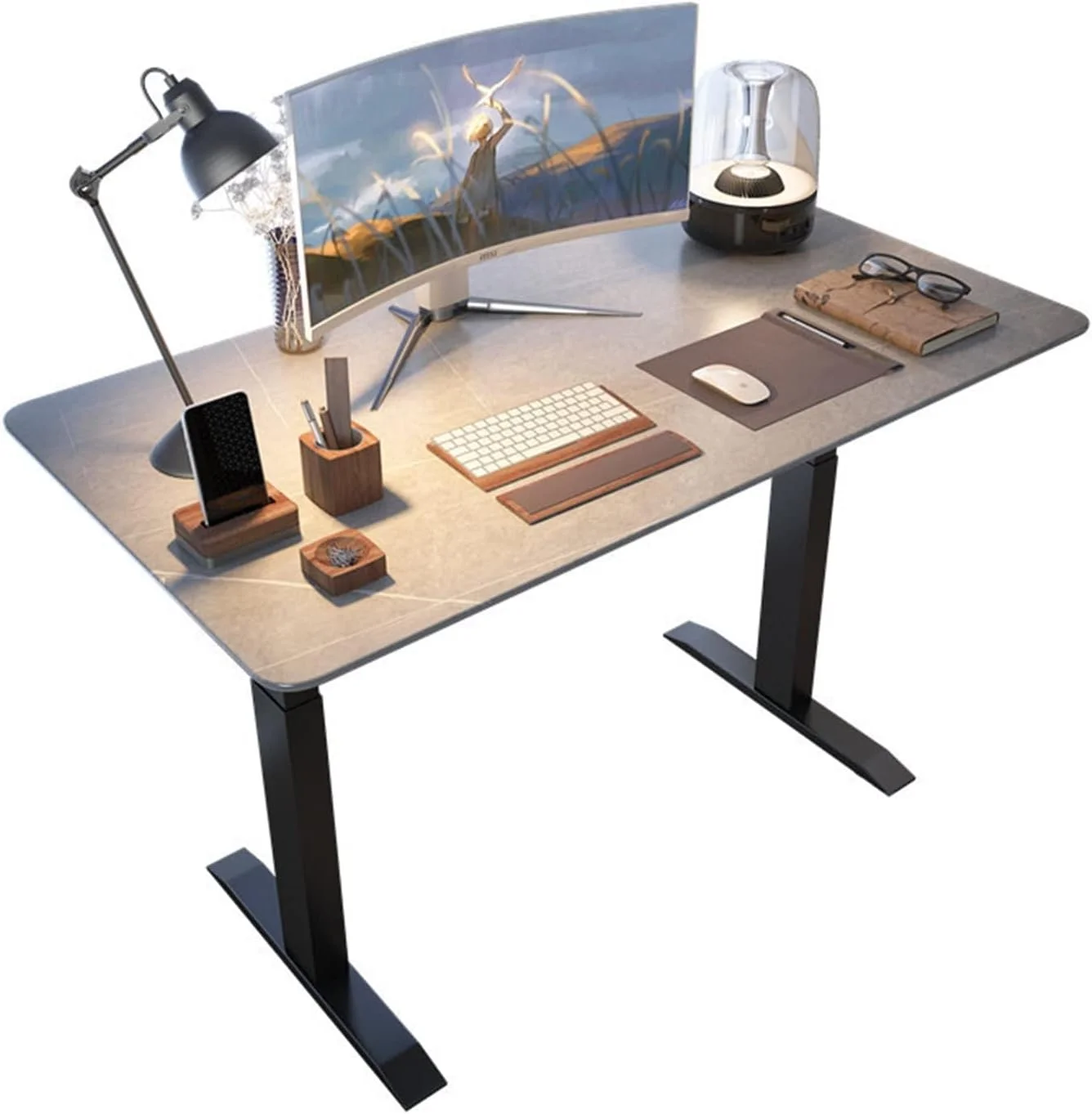 میز کار ZKSKOX، میز تحریر برقی، میز کار ایستاده عمودی اداری، میز کامپیوتر قابل تنظیم برای یادگیری در منزل