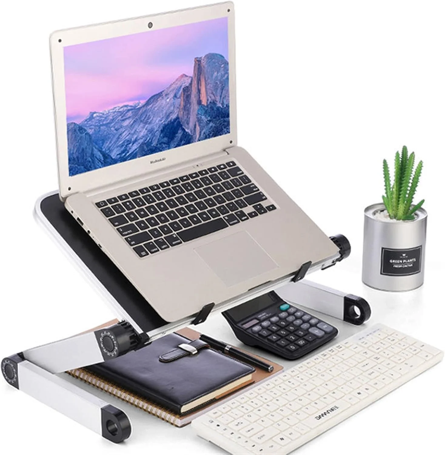 پایه رومیزی لپ‌تاپ ZKSKOX با قابلیت تنظیم ارتفاع و خنک‌کننده