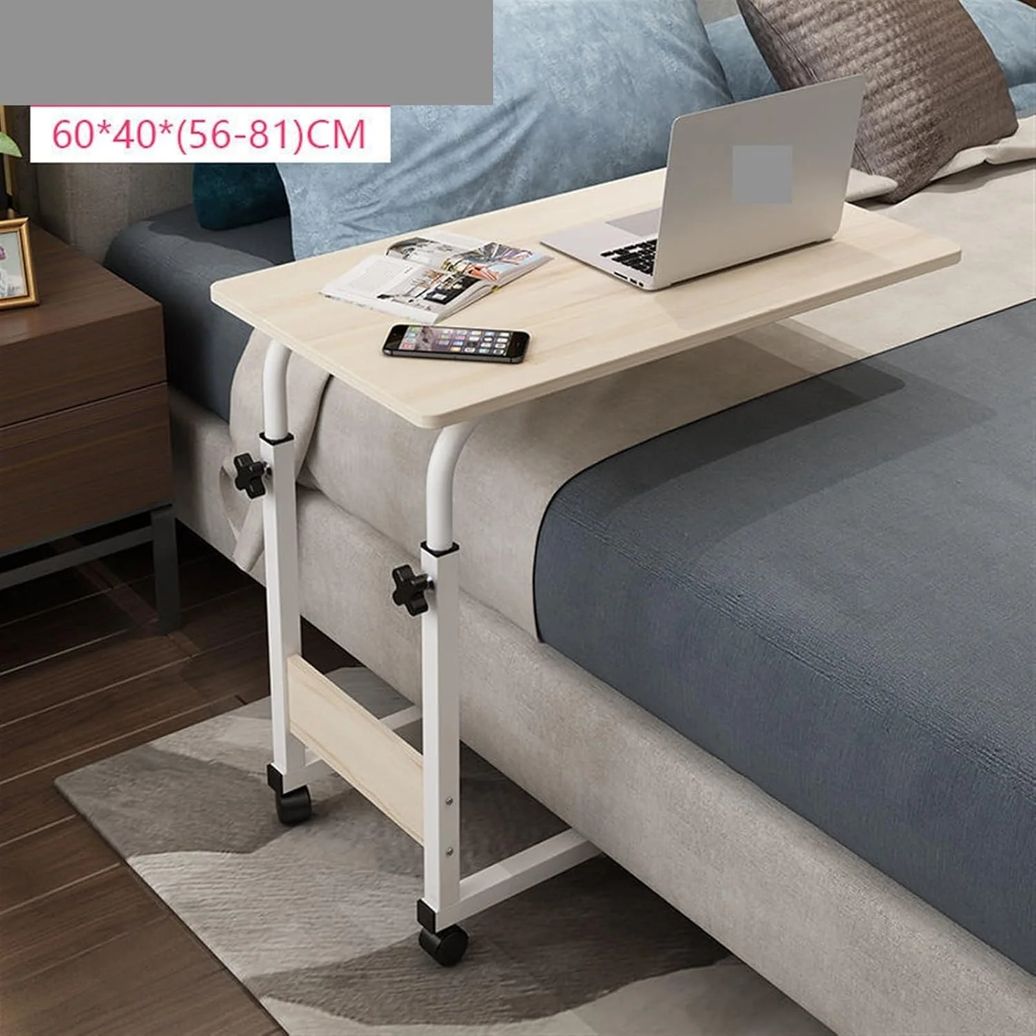 میز کار ZKSKOX کنار تخت خواب، میز کامپیوتر تنبل، میز خانگی کوچک روی تخت، قابل حرکت به بالا و پایین میز کار ZKSKOX کنار تخت خواب، میز کامپیوتر تنبل، میز خانگی کوچک روی تخت، قابل حرکت به بالا و پایین