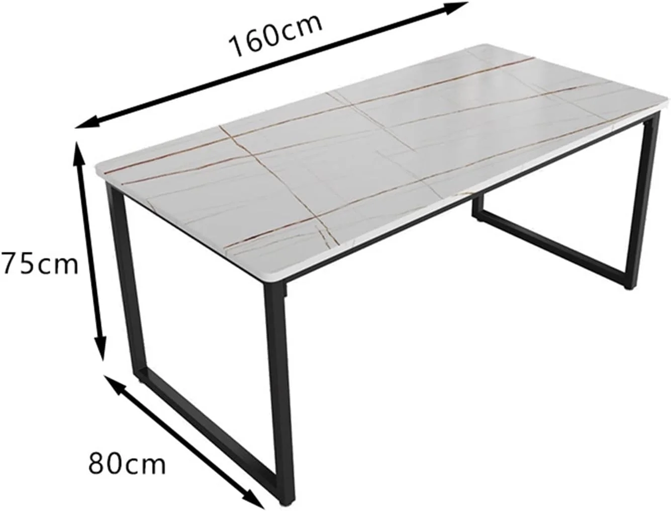 میز کار ZKSKOX، میز کامپیوتر اداری، میز تحریر مرمر خانگی مینیمالیستی