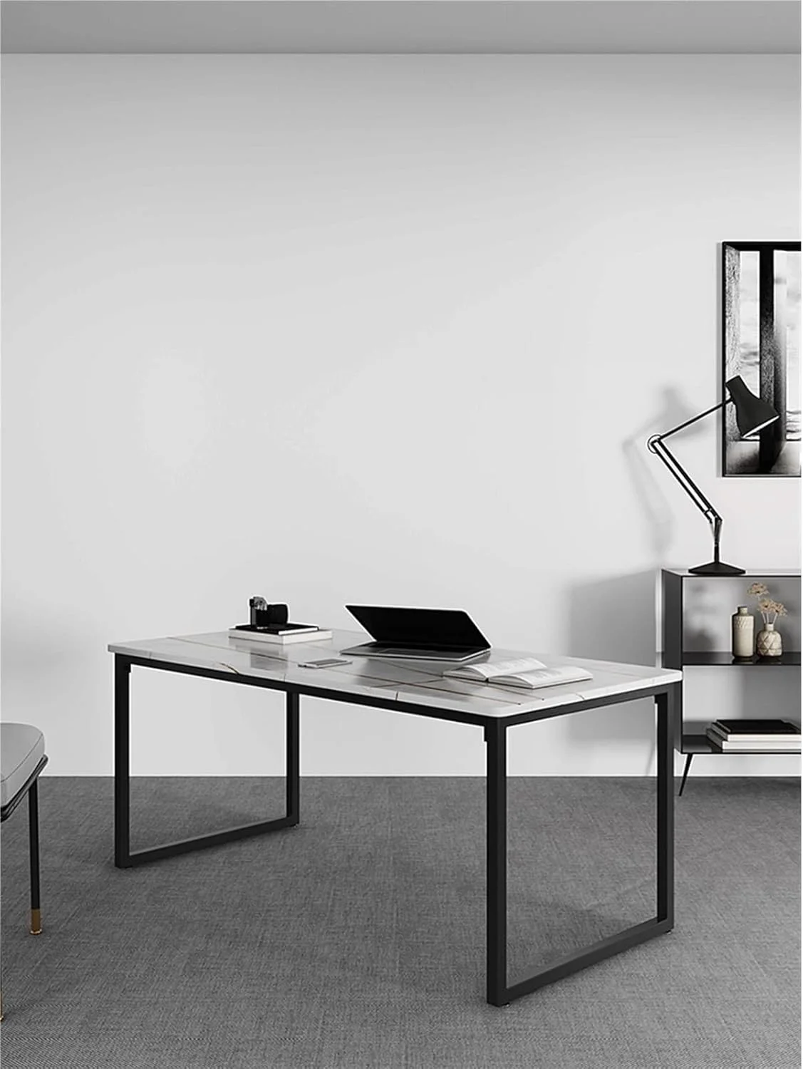 میز کار ZKSKOX، میز کامپیوتر اداری، میز تحریر مرمر خانگی مینیمالیستی