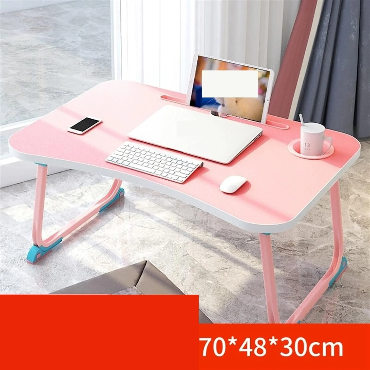 میز کار ZKSKOX، میز کامپیوتر تخت خوابی، مناسب خوابگاه دانشجویی، تاشو و مناسب لپ تاپ برای مطالعه