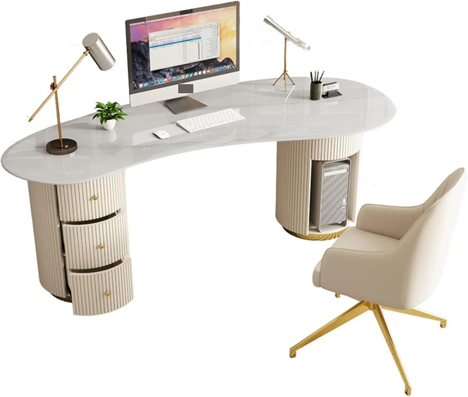 میز کار ZKSKOX، میز کامپیوتر یکپارچه خانگی، اتاق خواب کوچک خانوادگی، دفتر کار ساده میز کار ZKSKOX، میز کامپیوتر یکپارچه خانگی، اتاق خواب کوچک خانوادگی، دفتر کار ساده