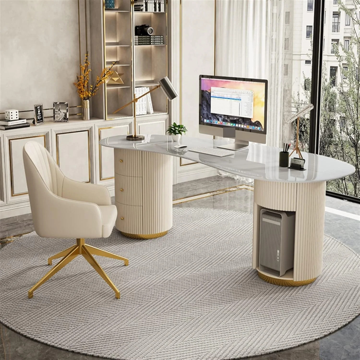 میز کار ZKSKOX، میز کامپیوتر یکپارچه خانگی، اتاق خواب کوچک خانوادگی، دفتر کار ساده میز کار ZKSKOX، میز کامپیوتر یکپارچه خانگی، اتاق خواب کوچک خانوادگی، دفتر کار ساده