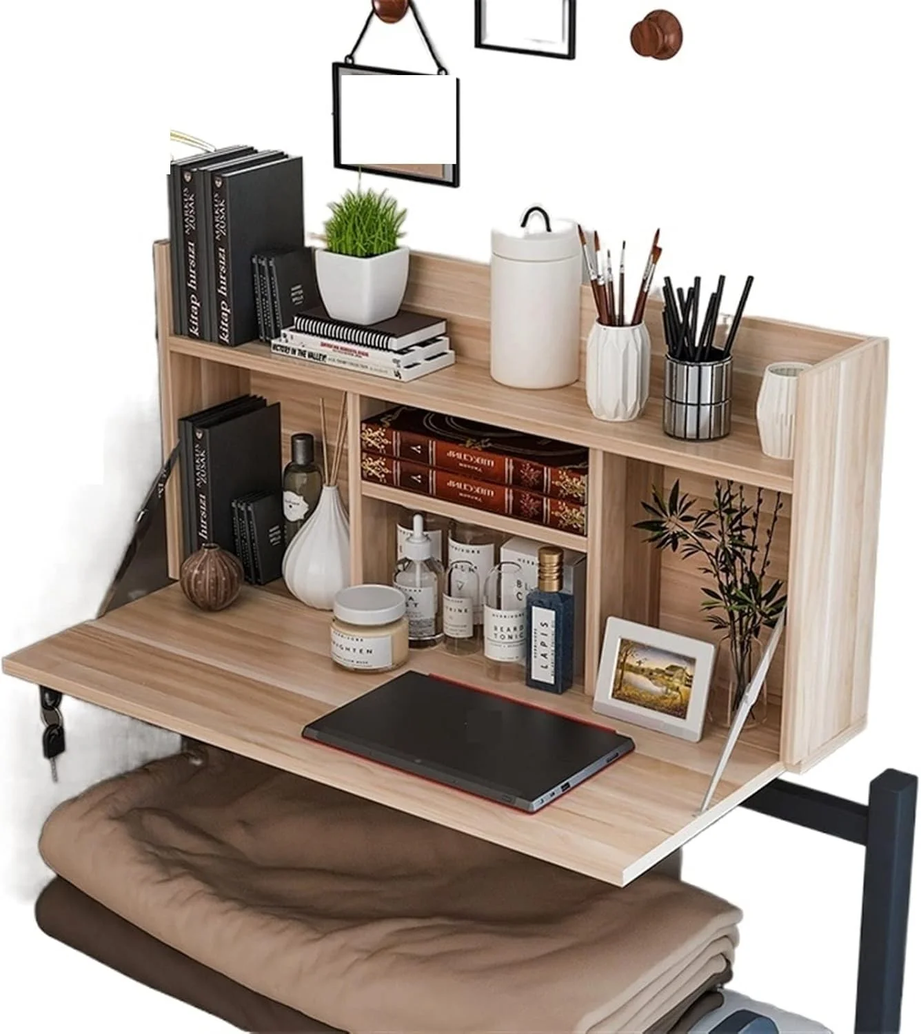 میز کار تاشو مناسب برای تخت خواب، خوابگاه و استفاده در حالت درازکش میز کار تاشو مناسب برای تخت خواب، خوابگاه و استفاده در حالت درازکش