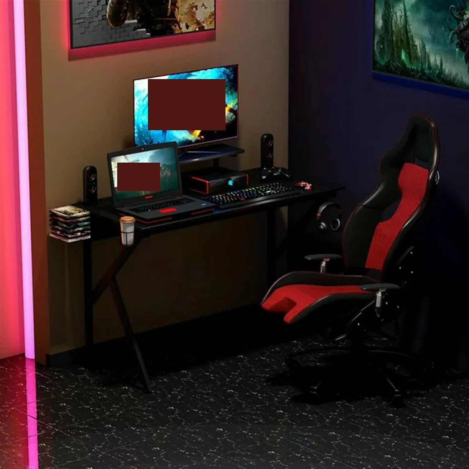 میز کار، میز اداری، میز بازی های رایانه ای، میز تحریر دانش آموزی، همراه با جا لیوانی