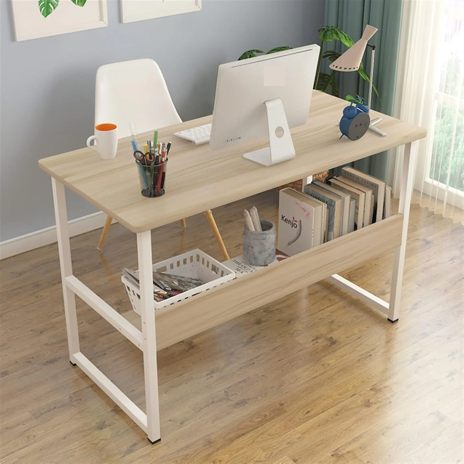 میز کار، میز کامپیوتر ساده خانگی، میز مطالعه دانشجویی، مناسب اتاق خواب، دفتر کار، میز کوچک اجاره ای منزل