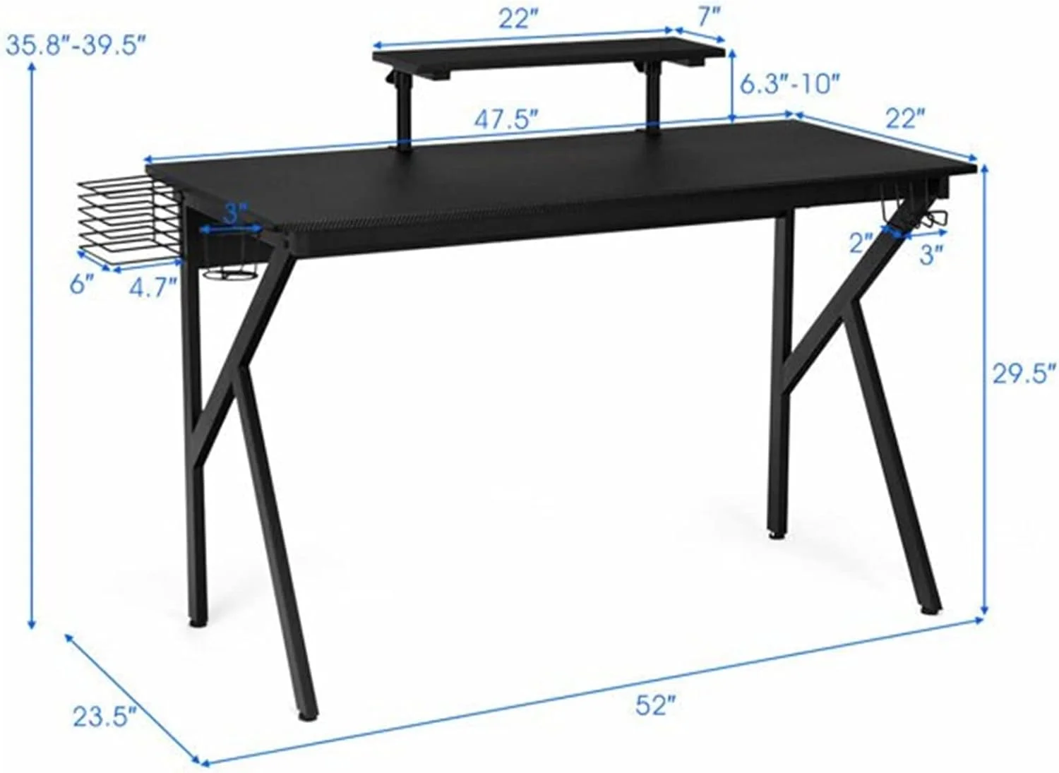 میز کار، میز اداری، میز بازی های رایانه ای، میز تحریر دانش آموزی، همراه با جا لیوانی
