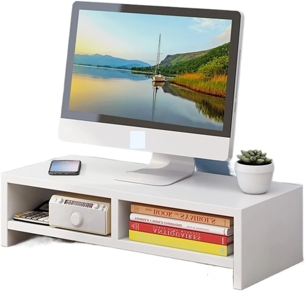 پایه رومیزی برای کامپیوتر، میز کار، قفسه نگهداری لوازم اداری، پایه نمایشگر با پد پایه رومیزی برای کامپیوتر، میز کار، قفسه نگهداری لوازم اداری، پایه نمایشگر با پد