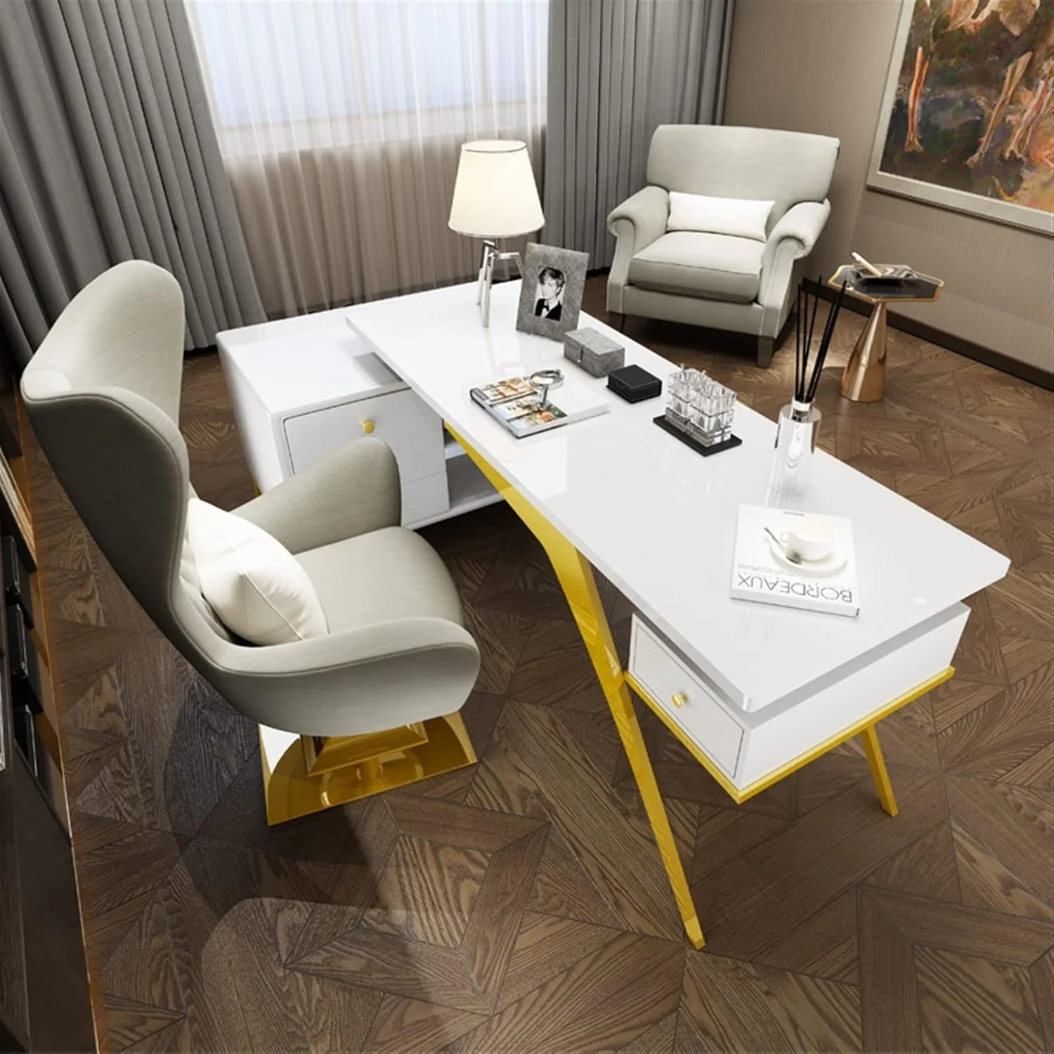 میز کار ZKSKOX، میز اداری، مطالعه، کامپیوتر خانگی، مناسب خانواده های کوچک میز کار ZKSKOX، میز اداری، مطالعه، کامپیوتر خانگی، مناسب خانواده های کوچک