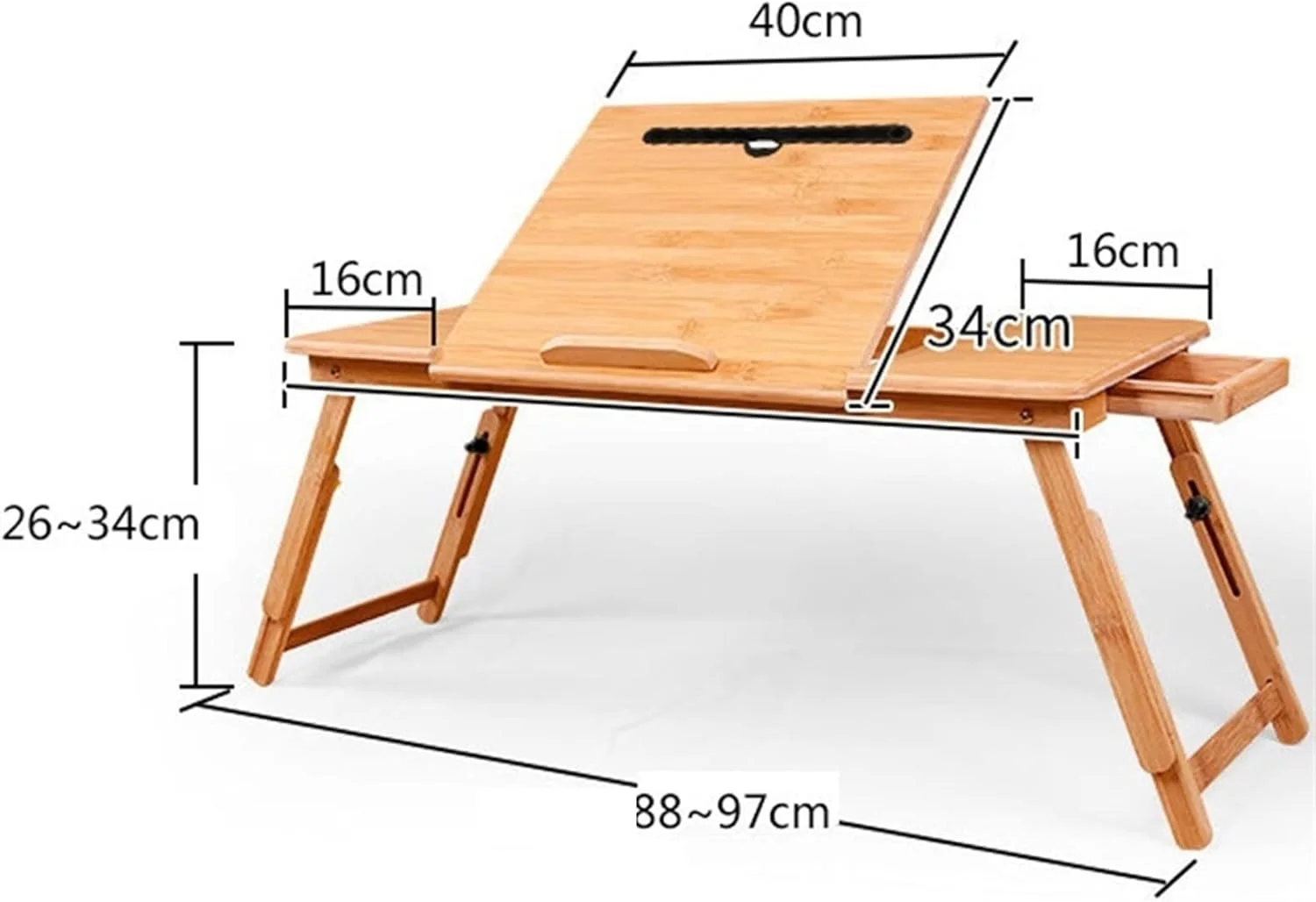 میز کار تاشو ZKSKOX، میز کامپیوتر با جای کارت، مناسب برای لپ‌تاپ، ساده و قابل حمل