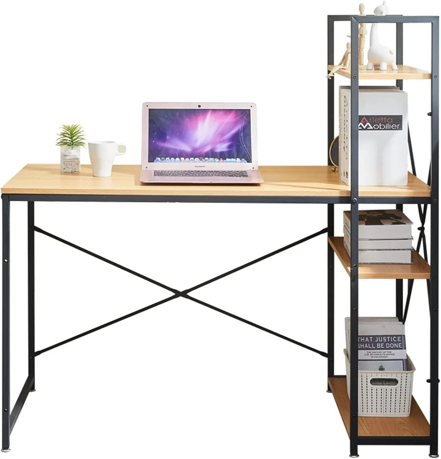 میز کار ZKSKOX، میز کامپیوتر خانگی، میز اداری، میز مطالعه، قفسه ذخیره سازی لوازم میز کار ZKSKOX، میز کامپیوتر خانگی، میز اداری، میز مطالعه، قفسه ذخیره سازی لوازم