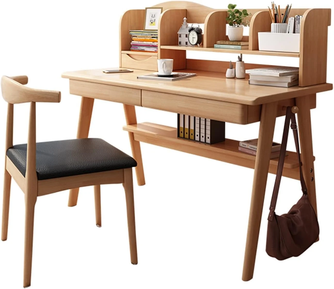 میز کار ZKSKOX، میز کامپیوتر، میز تحریر دانش آموزی با کشو و قفسه کتاب میز کار ZKSKOX، میز کامپیوتر، میز تحریر دانش آموزی با کشو و قفسه کتاب