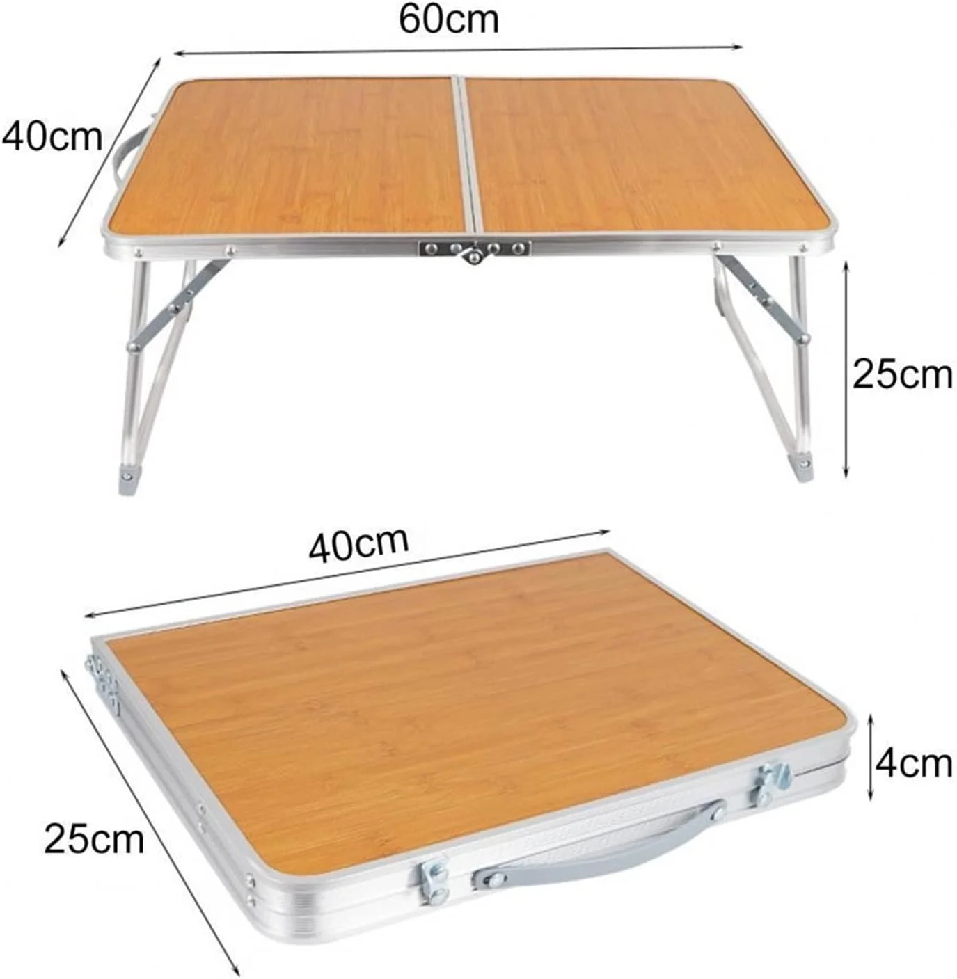میز کار میز کامپیوتر تاشو میز چند منظوره قابل حمل کوچک تاشو بامبو