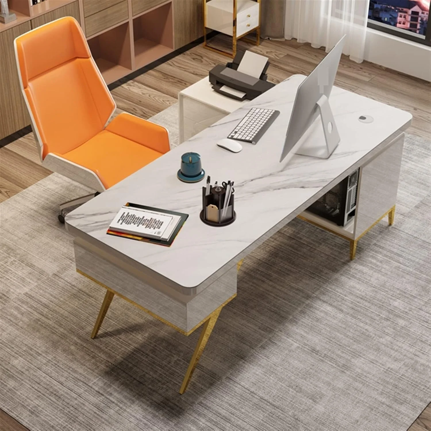 میز کار ZKSKOX، صندلی میز، میز گوشه ای با فضای ذخیره سازی، میز مطالعه، کامپیوتر مناسب خانواده های کوچک میز کار ZKSKOX، صندلی میز، میز گوشه ای با فضای ذخیره سازی، میز مطالعه، کامپیوتر مناسب خانواده های کوچک