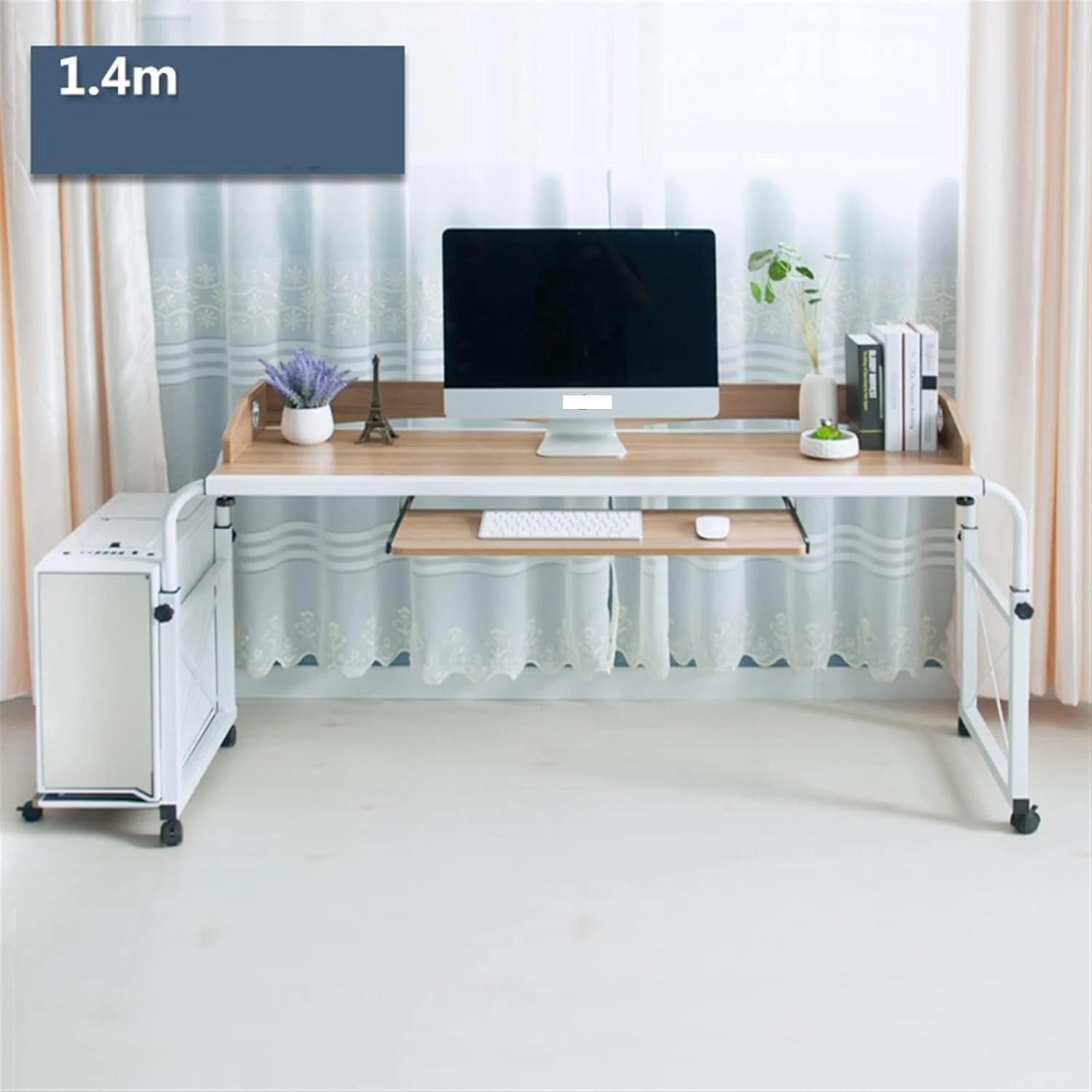 میز کار ZKSKOX، میز کامپیوتر بزرگ با صفحه کلید، رویه متحرک برای تخت میز کار ZKSKOX، میز کامپیوتر بزرگ با صفحه کلید، رویه متحرک برای تخت