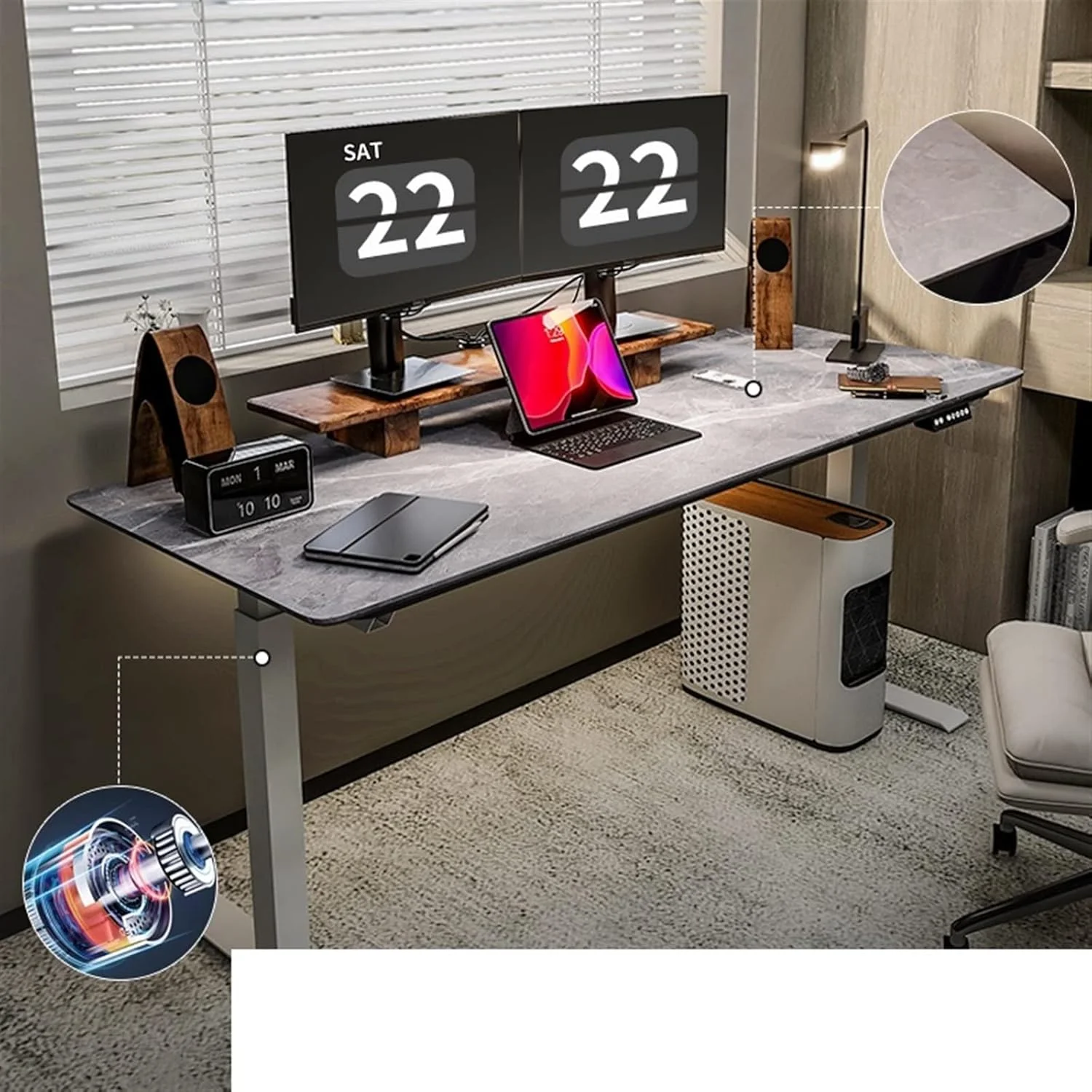 میز کار ZKSKOX، میز تحریر برقی، میز کامپیوتر، سبک لوکس و ساده مناسب منزل میز کار ZKSKOX، میز تحریر برقی، میز کامپیوتر، سبک لوکس و ساده مناسب منزل