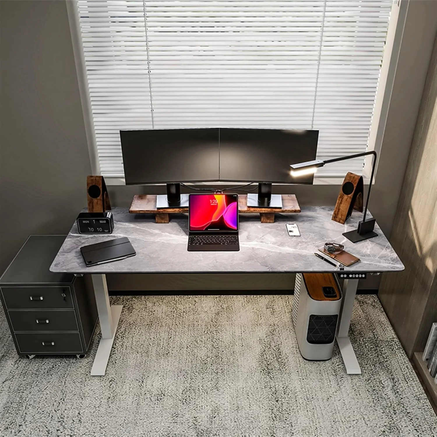 میز کار ZKSKOX، میز تحریر برقی، میز کامپیوتر، سبک لوکس و ساده مناسب منزل میز کار ZKSKOX، میز تحریر برقی، میز کامپیوتر، سبک لوکس و ساده مناسب منزل