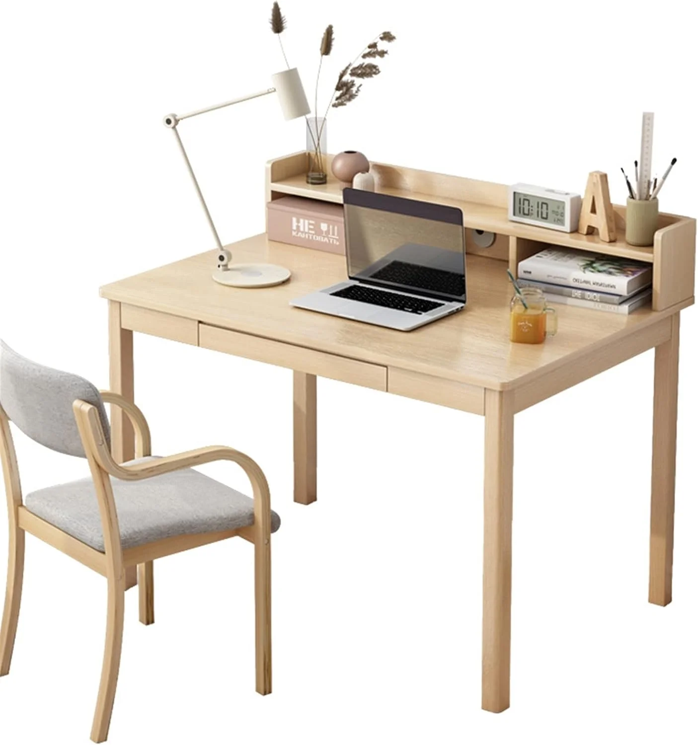 میز کار ZKSKOX، میز کامپیوتر خانگی با ترکیب قفسه کتاب، مناسب اتاق خواب دانش آموزی برای مطالعه میز کار ZKSKOX، میز کامپیوتر خانگی با ترکیب قفسه کتاب، مناسب اتاق خواب دانش آموزی برای مطالعه