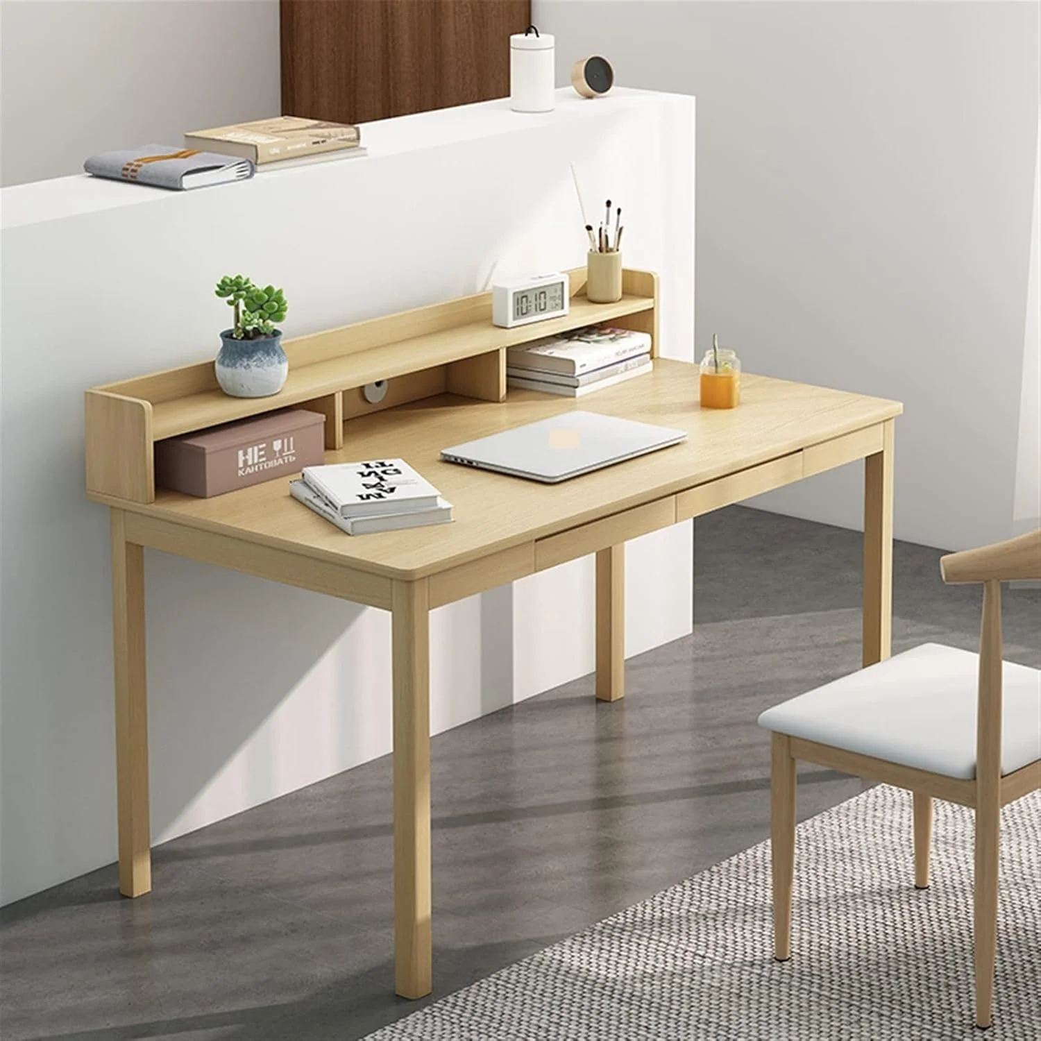 میز کار ZKSKOX، میز کامپیوتر خانگی با ترکیب قفسه کتاب، مناسب اتاق خواب دانش آموزی برای مطالعه میز کار ZKSKOX، میز کامپیوتر خانگی با ترکیب قفسه کتاب، مناسب اتاق خواب دانش آموزی برای مطالعه