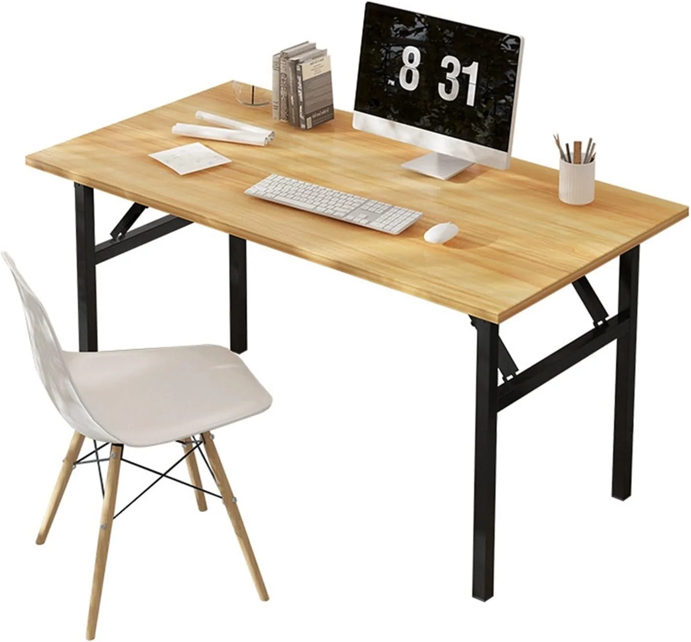 میز کار ZKSKOX، میز کامپیوتر، تاشو مناسب منزل، ساده، برای نوشتن و مطالعه میز کار ZKSKOX، میز کامپیوتر، تاشو مناسب منزل، ساده، برای نوشتن و مطالعه