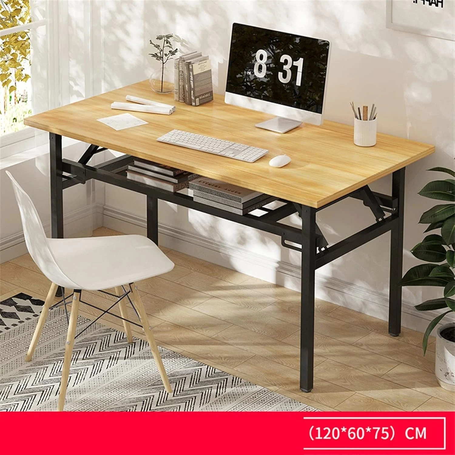 میز کار ZKSKOX، میز کامپیوتر، تاشو مناسب منزل، ساده، برای نوشتن و مطالعه میز کار ZKSKOX، میز کامپیوتر، تاشو مناسب منزل، ساده، برای نوشتن و مطالعه