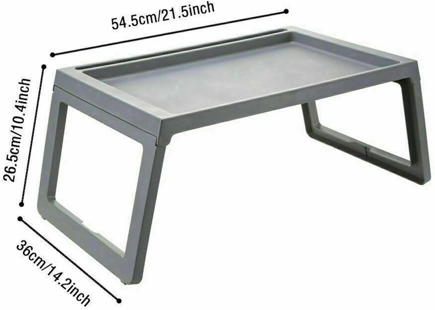 میز کار پلی پروپیلن سینی لپ تاپ میز تخت صبحانه اومیور اومیش میز قابل حمل کامپیوتر مبل ترش (سفید)