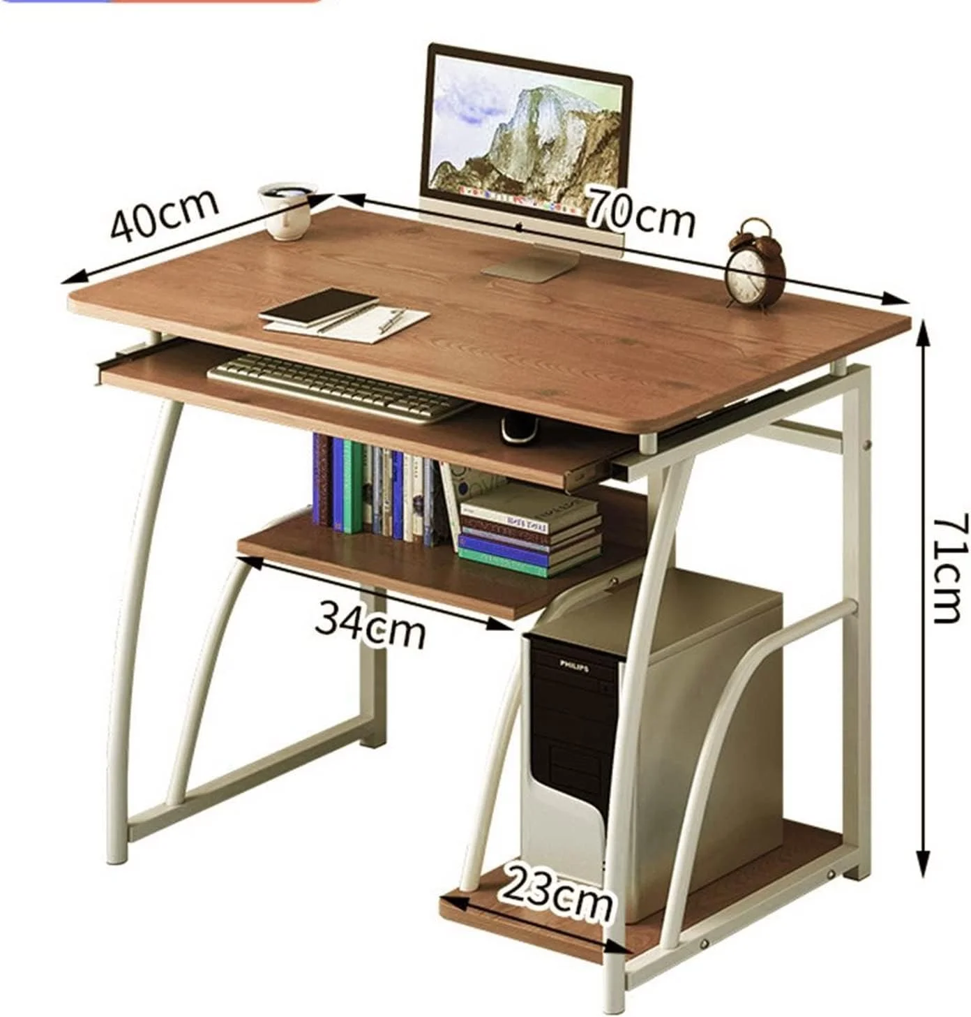 میز کار ZKSKOX، میز کامپیوتر کوچک خانگی، میز تحریر رومیزی