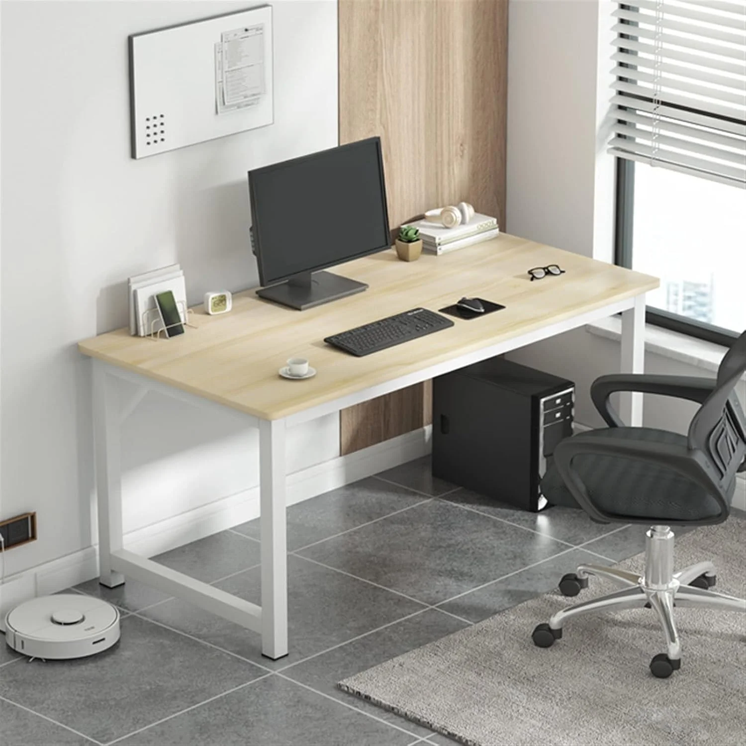 میز کار ZKSKOX، میز کامپیوتر، مناسب اتاق خواب، دفتر کار کوچک، منزل و دانشجو
