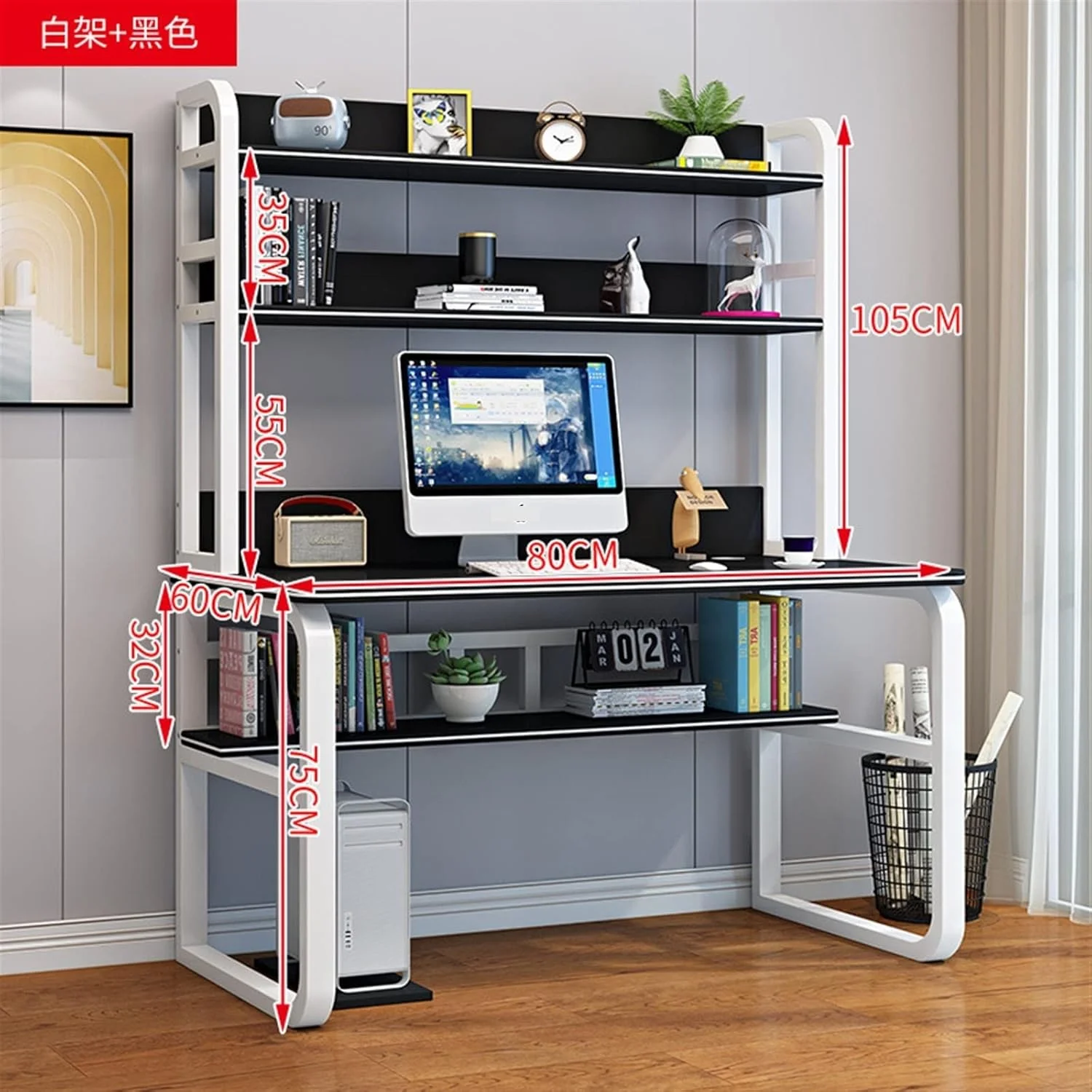 میز کار دوبل ساده رومیزی کامپیوتر میز تحریر دانش آموزی قفسه کتاب یکپارچه ترکیبی خانگی میز کار دوبل ساده رومیزی کامپیوتر میز تحریر دانش آموزی قفسه کتاب یکپارچه ترکیبی خانگی