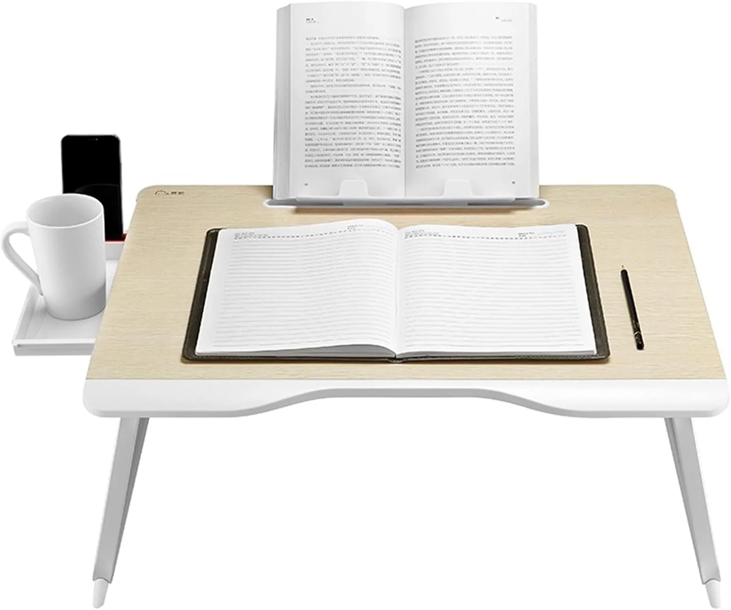 میز کار ZKSKOX مناسب تخت، خوابگاه دانشجویی، میز تحریر تاشو کوچک لپ تاپ با قفسه کتاب میز کار ZKSKOX مناسب تخت، خوابگاه دانشجویی، میز تحریر تاشو کوچک لپ تاپ با قفسه کتاب