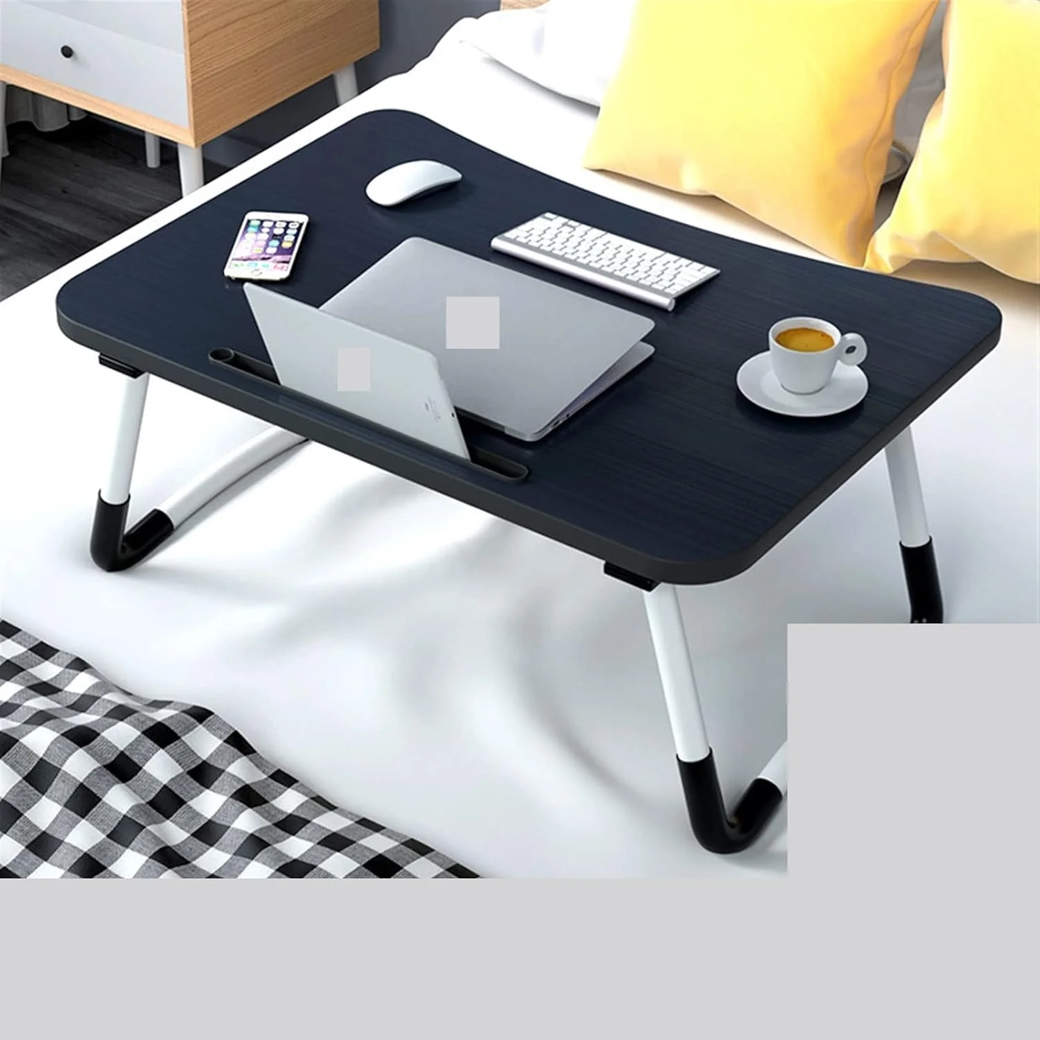 میز کار، میز کوچک برای تخت کامپیوتر، میز تاشو برای اتاق خواب، بزرگ و راحت، مناسب دانشجویان در خوابگاه میز کار، میز کوچک برای تخت کامپیوتر، میز تاشو برای اتاق خواب، بزرگ و راحت، مناسب دانشجویان در خوابگاه