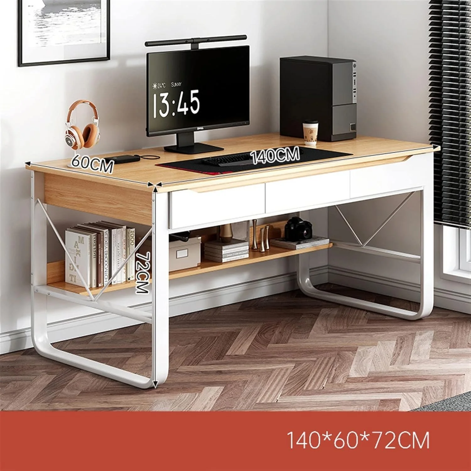 میز کار، میز کامپیوتر رومیزی، میز تحریر دانش آموزی بلند به همراه کشو میز کار، میز کامپیوتر رومیزی، میز تحریر دانش آموزی بلند به همراه کشو