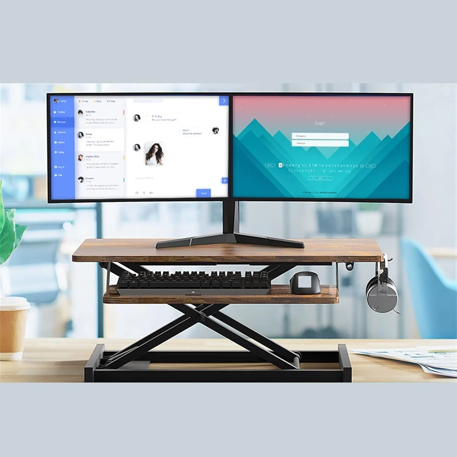 میز کار، میز ایستاده، سکوی بالابر، میز کامپیوتر لپ تاپ اداری، تاشو و مرتفع میز کار، میز ایستاده، سکوی بالابر، میز کامپیوتر لپ تاپ اداری، تاشو و مرتفع