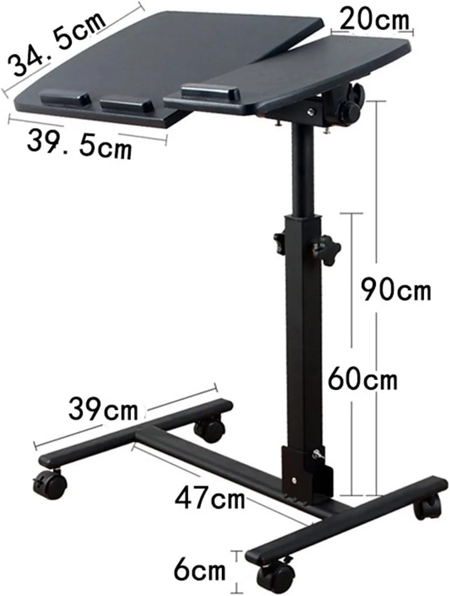 میز کامپیوتر کار ZKSKOX، قابل بلند شدن روی تخت، شیب و چرخش، متحرک، میز تنبل تاشو میز کامپیوتر کار ZKSKOX، قابل بلند شدن روی تخت، شیب و چرخش، متحرک، میز تنبل تاشو