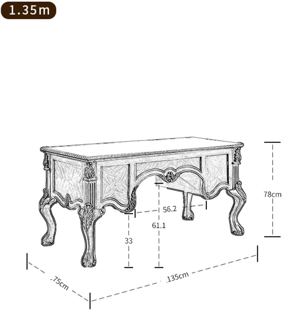 میز کار ZKSKOX، میز اداری خانگی با کشو، مناسب مطالعه، نوشتن و کامپیوتر رومیزی