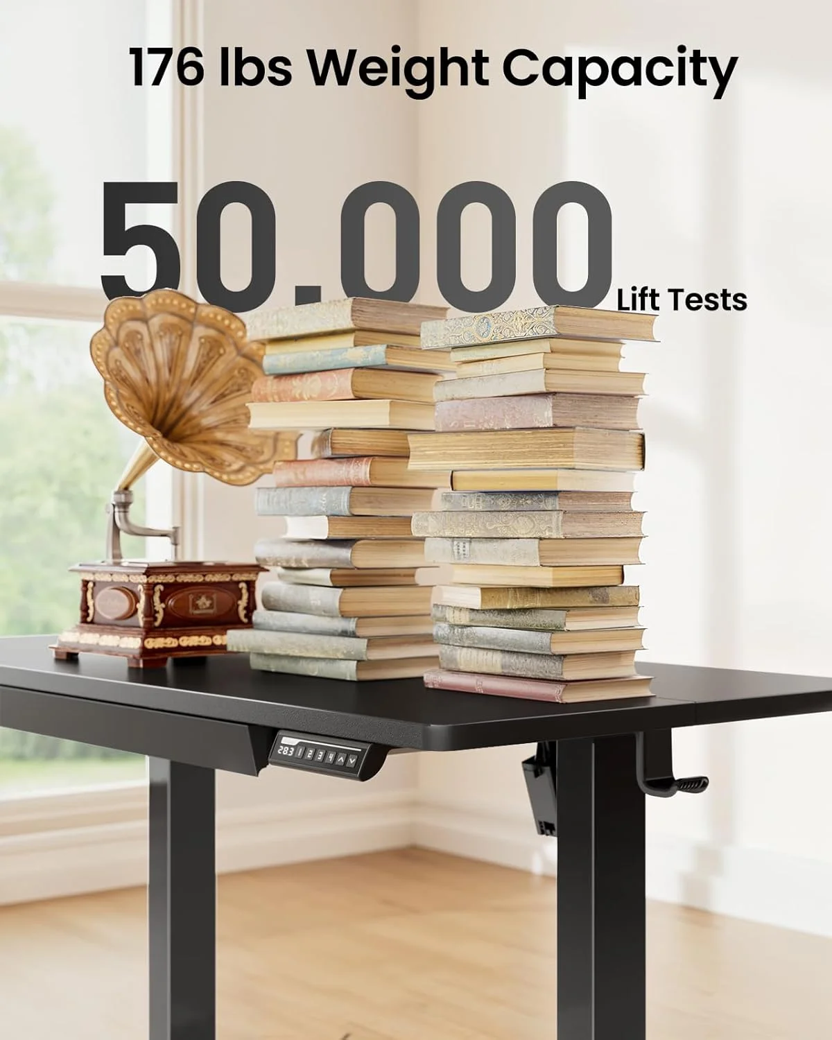 میز تحریر ایستاده ErGear با کشو، میز برقی قابل تنظیم ارتفاع 122x61 سانتیمتر با 4 ارتفاع از پیش تعیین شده و 2 قلاب آویز، میز کامپیوتر ایستاده با کشو برای خانه و محل کار، مشکی EGESD80B میز تحریر ایستاده ErGear با کشو، میز برقی قابل تنظیم ارتفاع 122x61 سانتیمتر با 4 ارتفاع از پیش تعیین شده و 2 قلاب آویز، میز کامپیوتر ایستاده با کشو برای خانه و محل کار، مشکی EGESD80B