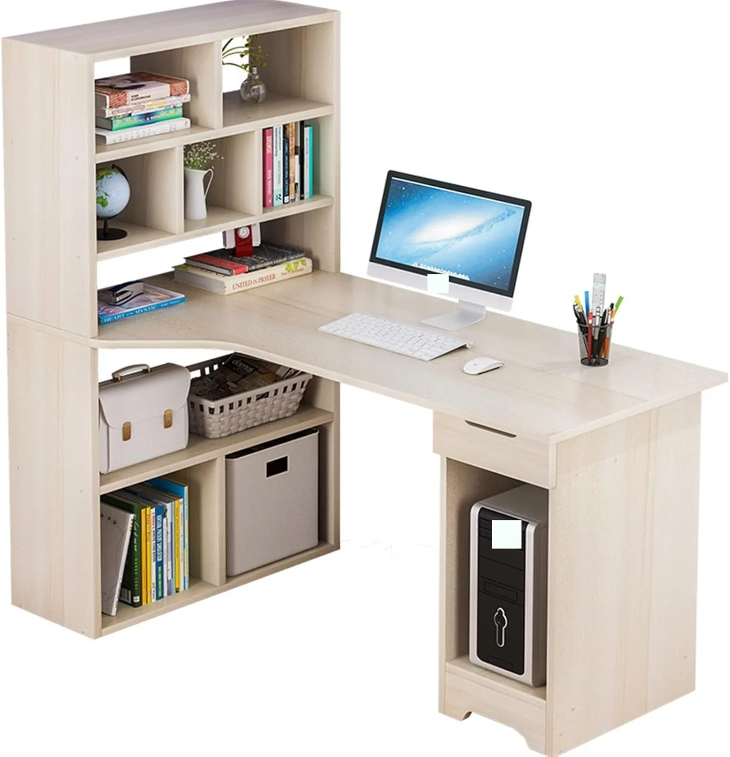 میز کامپیوتر ZKSKOX، رومیزی، مناسب دانش آموز، قفسه مشبک خانگی، ترکیبی، گوشه ای میز کامپیوتر ZKSKOX، رومیزی، مناسب دانش آموز، قفسه مشبک خانگی، ترکیبی، گوشه ای