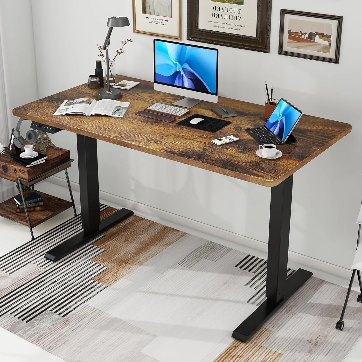 پایه های میز ایستاده ESpefy - قاب میز برقی ایستاده، پایه میز با قابلیت تنظیم ارتفاع، ایستگاه کاری DIY برای حداکثر ابعاد 190 در 89 سانتی متر، قاب میز کامپیوتر نشسته-ایستاده برای دفتر کار خانگی، فقط قاب پایه های میز ایستاده ESpefy - قاب میز برقی ایستاده، پایه میز با قابلیت تنظیم ارتفاع، ایستگاه کاری DIY برای حداکثر ابعاد 190 در 89 سانتی متر، قاب میز کامپیوتر نشسته-ایستاده برای دفتر کار خانگی، فقط قاب