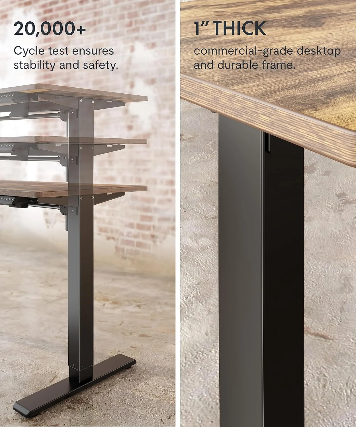 میز تحریر ایستاده یک تکه FLEXISPOT EN1 با قابلیت تنظیم ارتفاع برقی برای دفتر کار خانگی (سفید + بامبو، 120x60 سانتی متر) میز تحریر ایستاده یک تکه FLEXISPOT EN1 با قابلیت تنظیم ارتفاع برقی برای دفتر کار خانگی (سفید + بامبو، 120x60 سانتی متر)