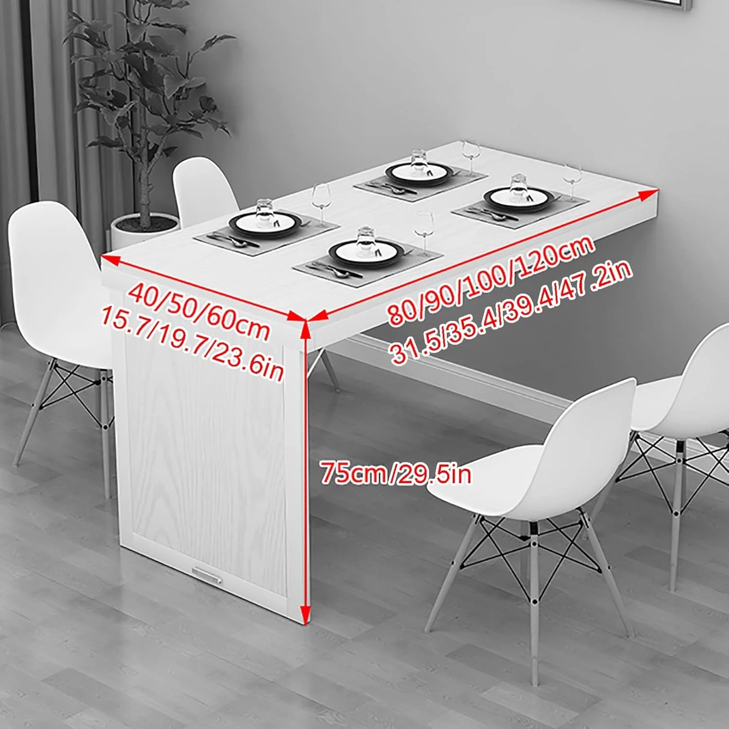 میز ناهارخوری تاشو دیواری، میز تاشو دیواری برای فضاهای کوچک، میز کامپیوتر MDF دیواری تبدیلشونده برای دفتر، اتاق خواب، آشپزخانه (رنگ: سفید+سفید، اندازه: 90 * 40 سانتیمتر) میز ناهارخوری تاشو دیواری، میز تاشو دیواری برای فضاهای کوچک، میز کامپیوتر MDF دیواری تبدیلشونده برای دفتر، اتاق خواب، آشپزخانه (رنگ: سفید+سفید، اندازه: 90 * 40 سانتیمتر)